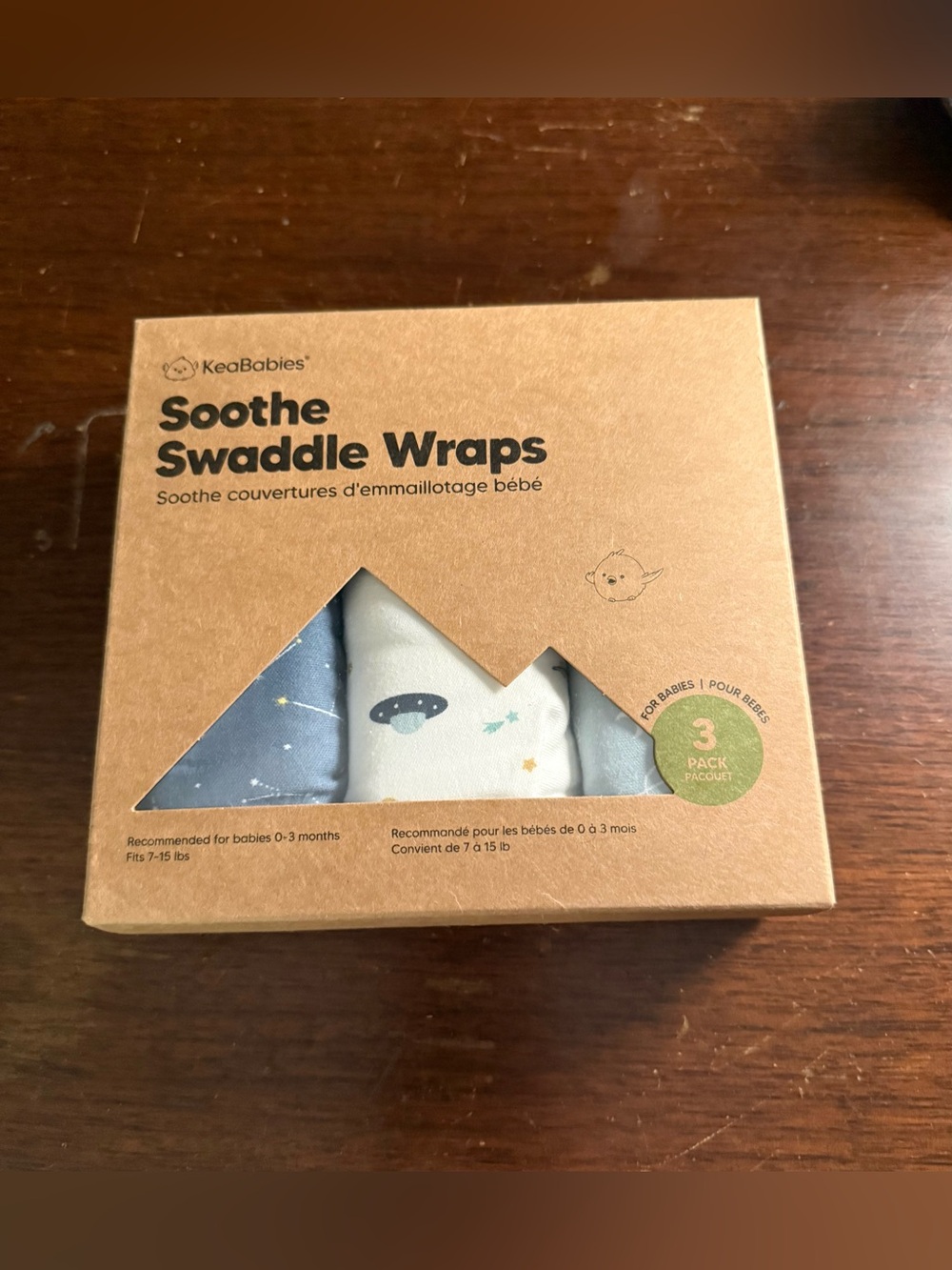 New KeaBabies 3-Pack Organic Baby Swaddles for Newborns 0-3 Months Galaxy Theme - Picture 4 of 5